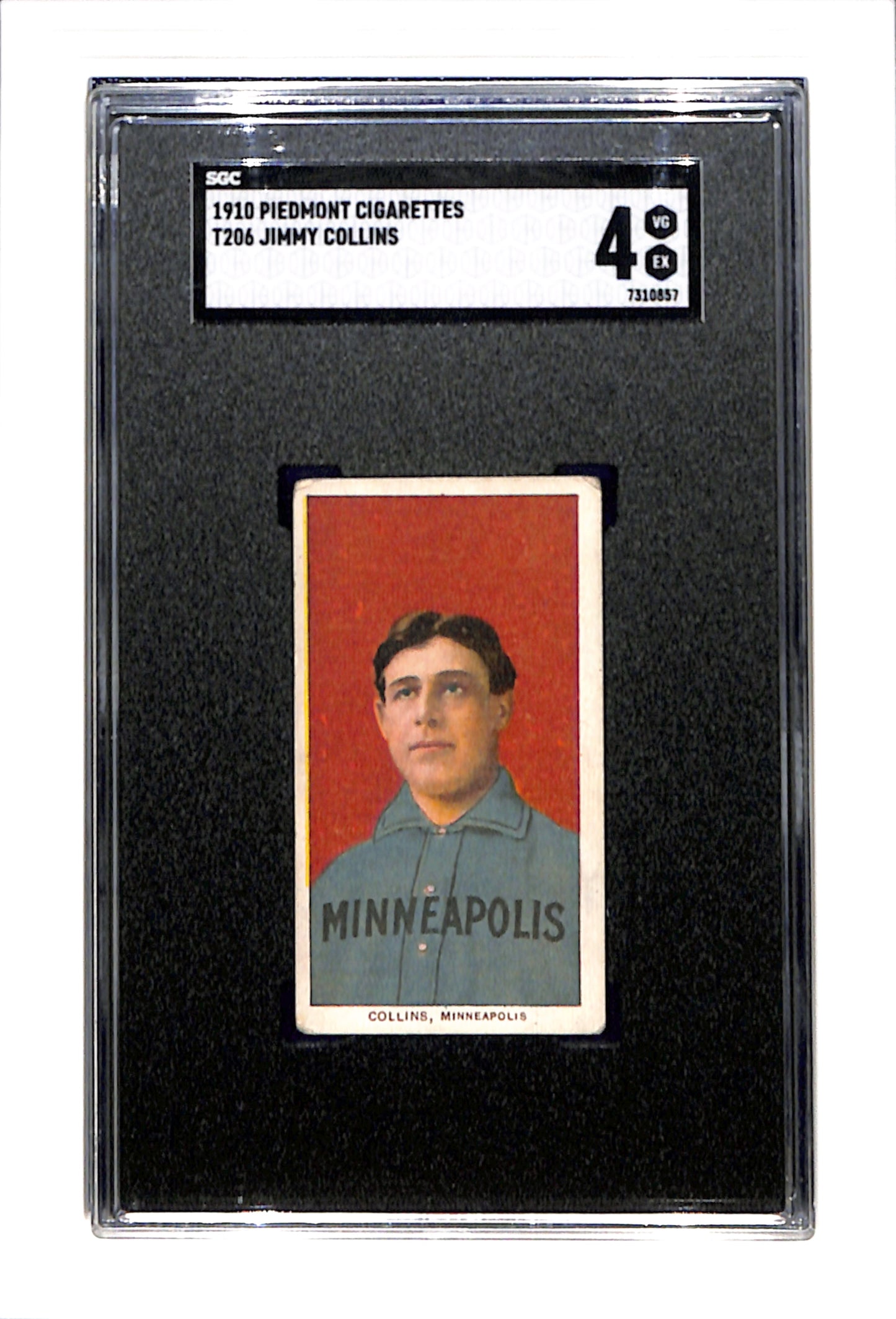 1909-1911 T206 Jimmy Collins Portrait SGC 4 Piedmont 350