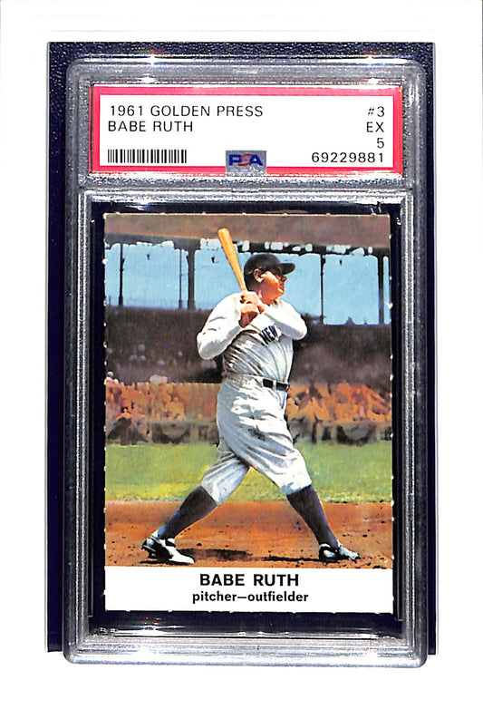 1961 Golden Press #3 Babe Ruth PSA 5 New York Yankees