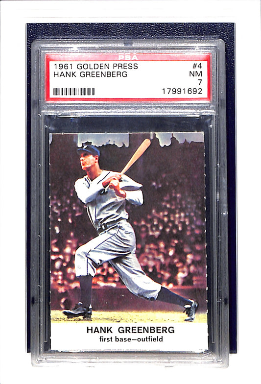 1961 Golden Press #4 Hank Greenberg PSA 7 Detroit Tigers