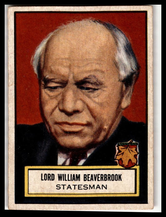 1952 Topps Look 'n See (R714-16) #100 Lord William Beaverbrook Excellent