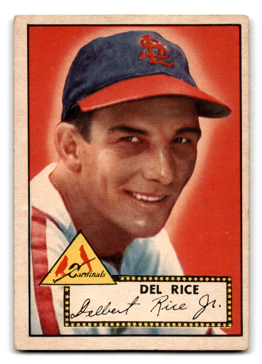 1952 Topps #100 Del Rice - St. Louis Cardinals EX