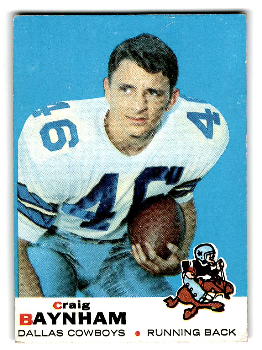 1969 Topps #122 Craig Baynham RC Dallas Cowboys EX